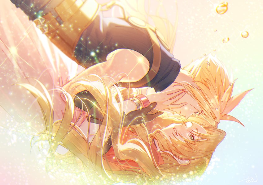 cloud strife and aerith gainsborough (final fantasy and 3 more) drawn by tsu-an