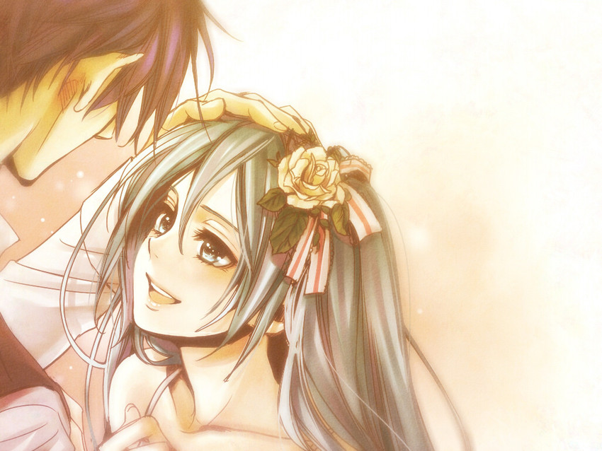 hatsune miku, kaito, gallerian marlon, clockworker's doll, and michelle marlon (vocaloid and 2 more) drawn by suzunosuke_(sagula)