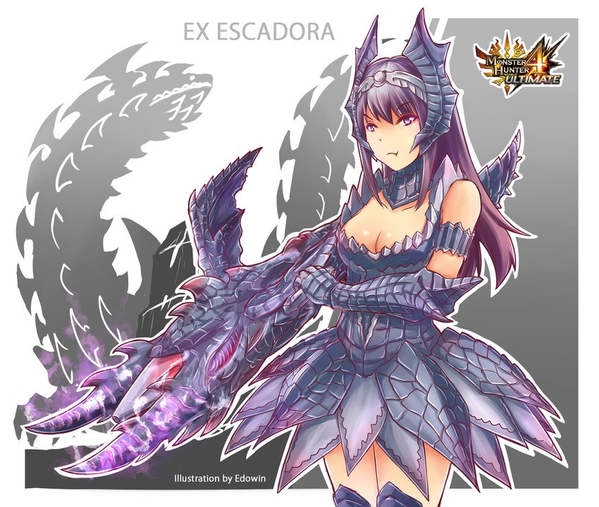monster hunter and dalamadur (monster hunter and 1 more) drawn by edwin_(cyberdark_impacts)