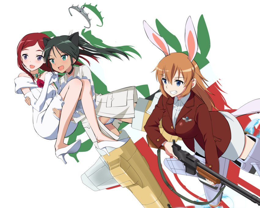 charlotte e. yeager, francesca lucchini, and maria pier di romagna (world witches series and 1 more) drawn by kaneko_(novram58)