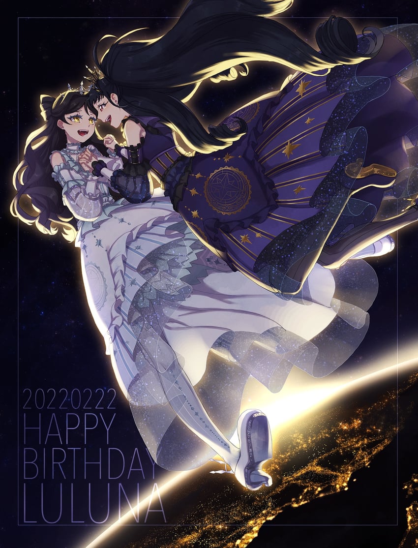 luluna and kagayaki eve (pretty series and 1 more) drawn by chaku_(horhor71)