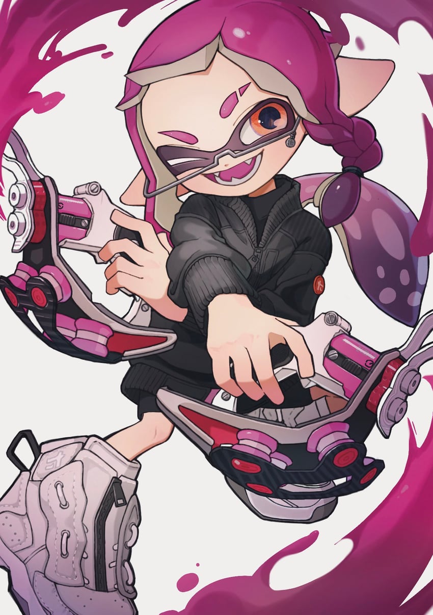 inkling player character and inkling girl (splatoon and 1 more) drawn by yattpki3wfyvsm5