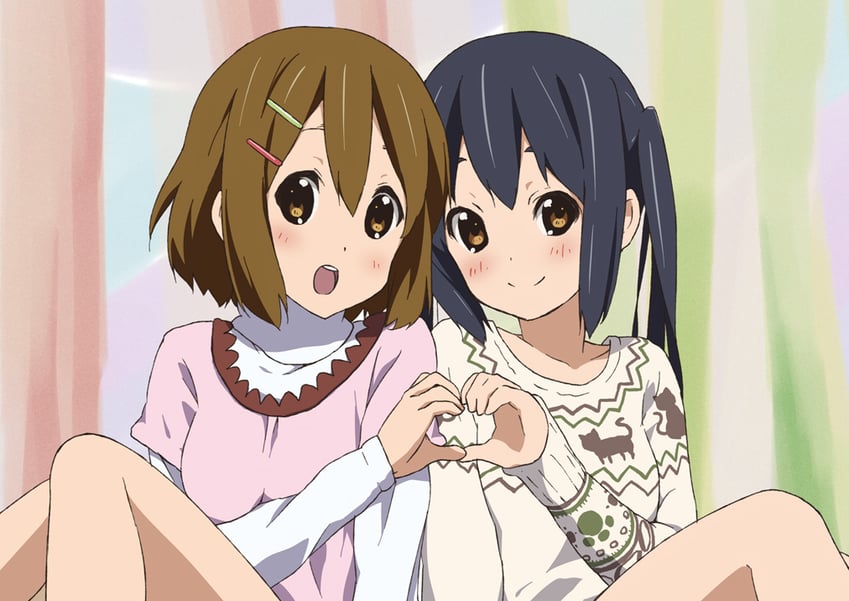 nakano azusa and hirasawa yui (k-on!) drawn by errant