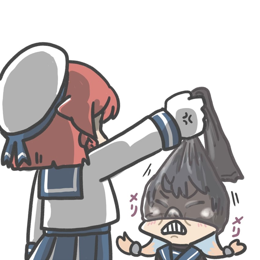 etorofu and sado (kantai collection) drawn by ferret-san