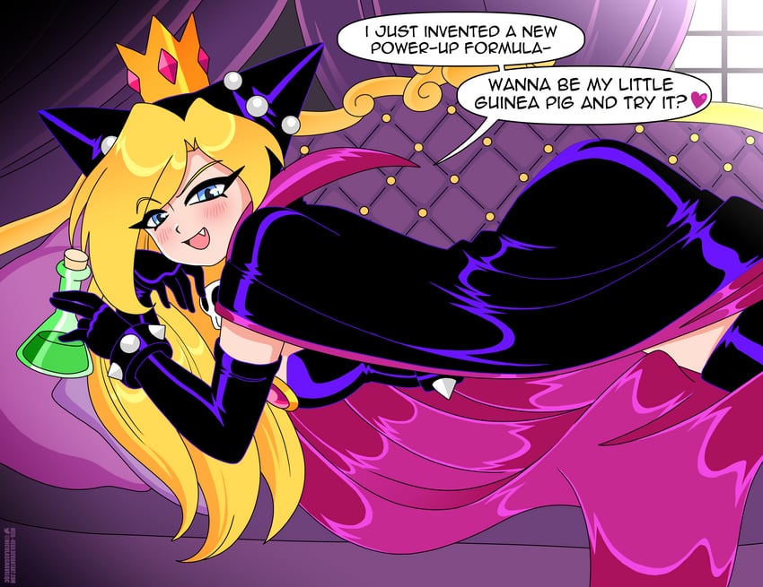 warupeach (mario and 2 more) drawn by nico-neko