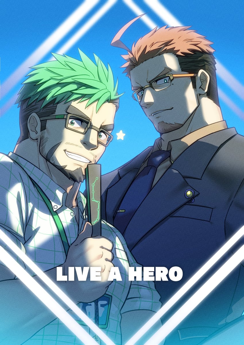 tadakono okitaka and seiichiro (live a hero) drawn by waku_(ayamix)