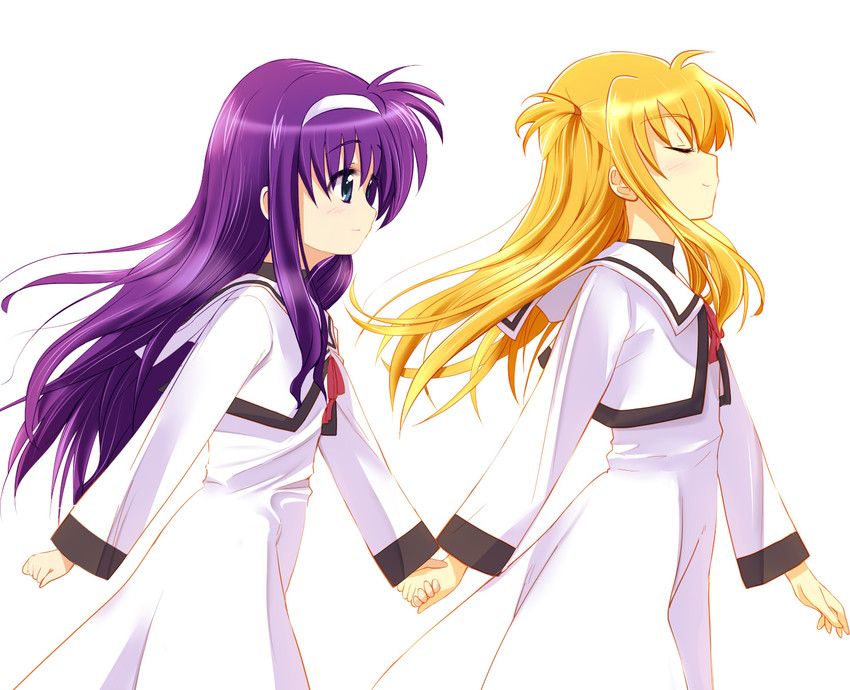 arisa bunnings and tsukimura suzuka (lyrical nanoha and 1 more) drawn by kohinore