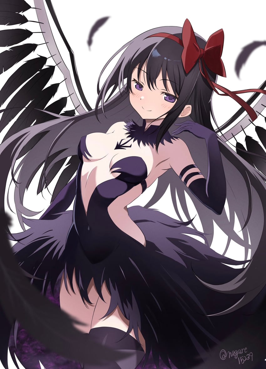 akemi homura and akuma homura (mahou shoujo madoka magica and 1 more) drawn by nagare_(flow)