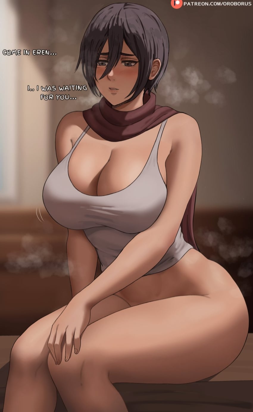mikasa ackerman (shingeki no kyojin) drawn by oroborus