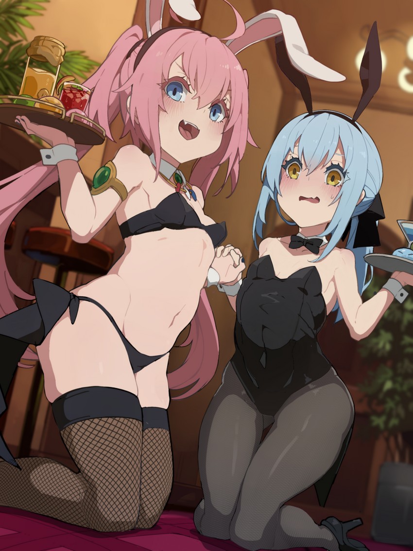 rimuru tempest and milim nava (tensei shitara slime datta ken) drawn by kakure_eria