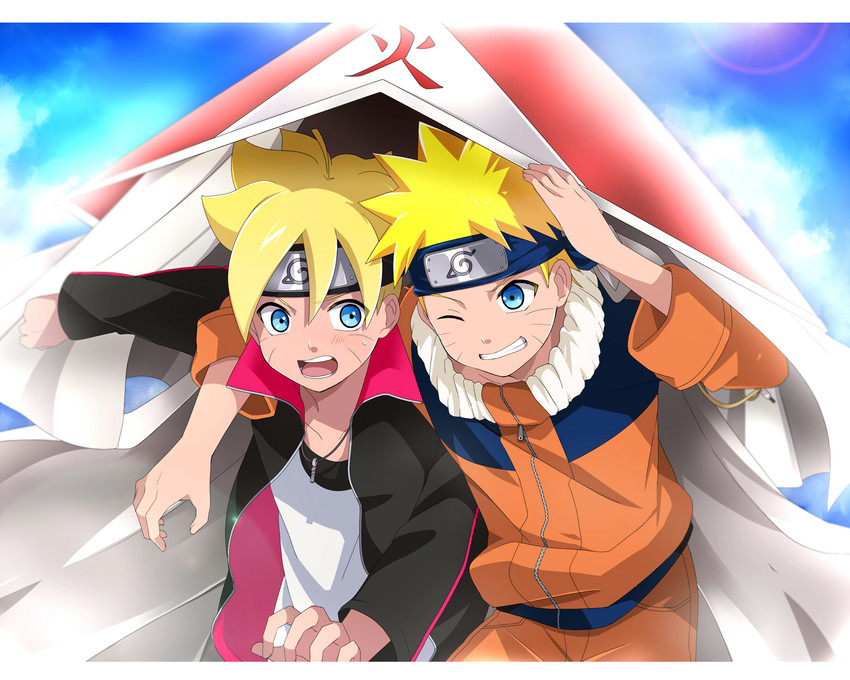 uzumaki naruto and uzumaki boruto (naruto and 1 more) drawn by aohane_riko