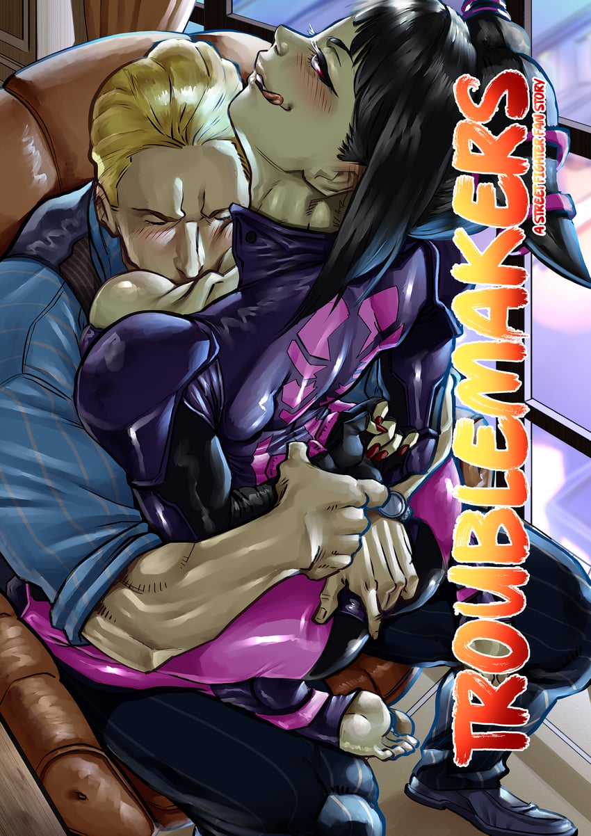 han juri and cody travers (street fighter and 1 more) drawn by aarokira