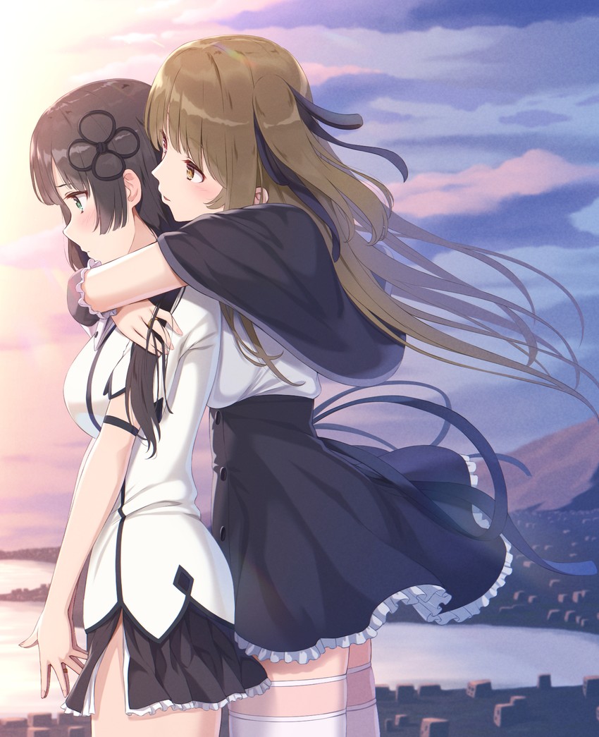 kuo shenlin and wang yujia (assault lily) drawn by nuenue