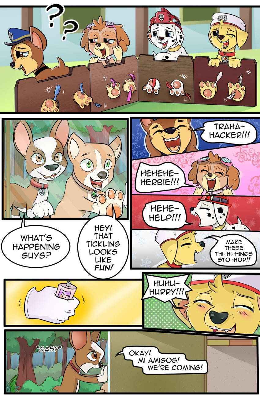 chase, skye, and marshall (paw patrol) drawn by candyclumsy