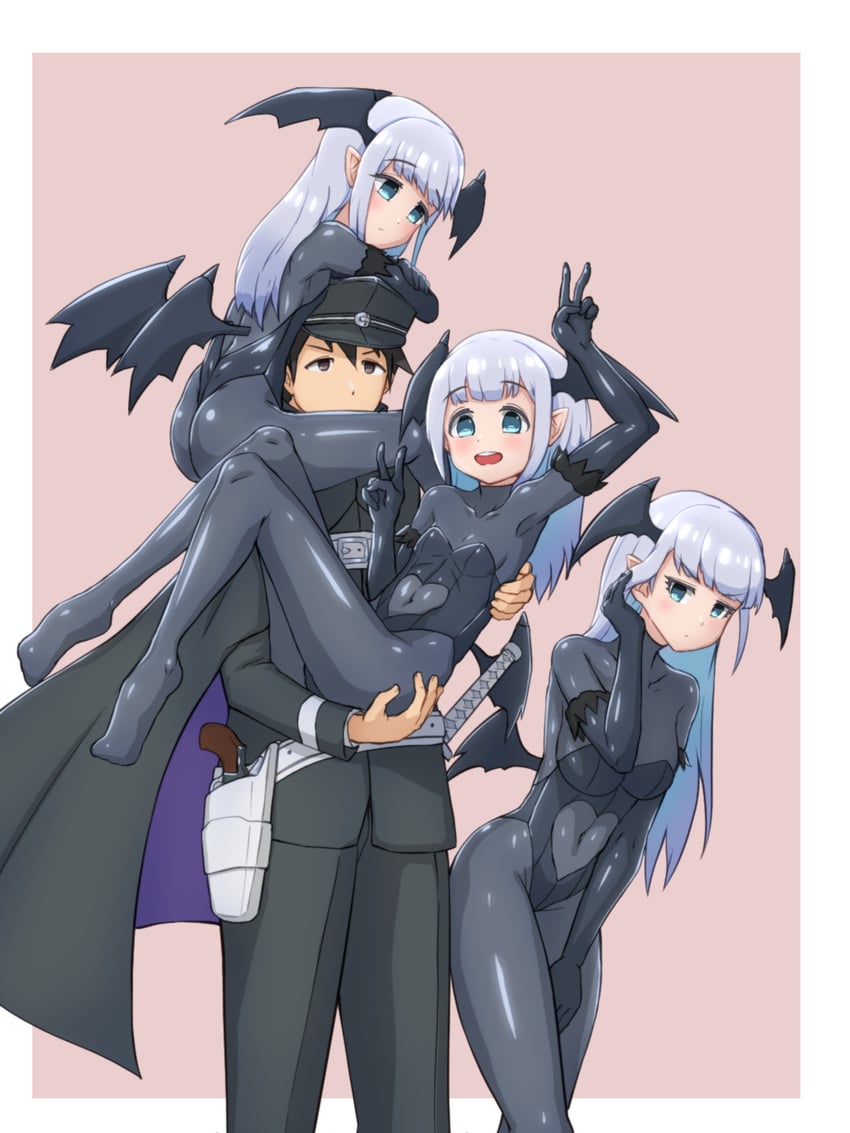 kuzunoha raidou, aharen reina, matsuboshi raidou, aharen ren, and aharen eru (devil summoner and 2 more) drawn by sachisuki_gyoko
