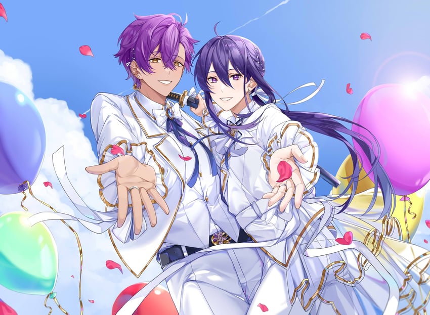 kanzaki souma and otogari adonis (ensemble stars!) drawn by nancy980216