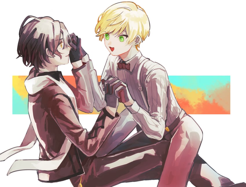 miki nozomu and yagami soma (dankira!!!) drawn by geta_(epicure_no12)