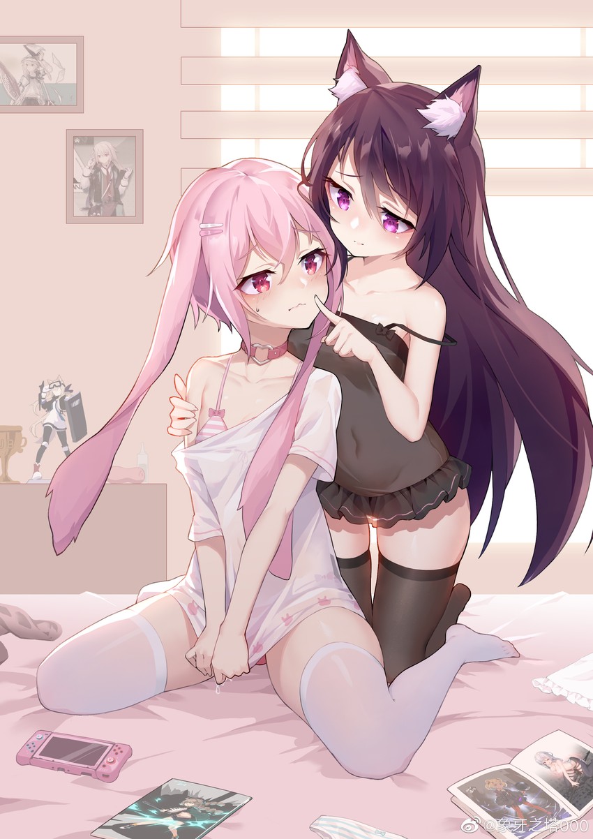 skadi, gummy, ansel, cardigan, melantha, and 1 more (arknights) drawn by shebaotower