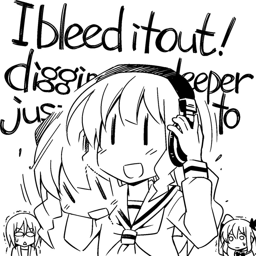 moesaki ichigo, kohana rin, and ichinose futaba (linkin park and 1 more) drawn by burei_runa