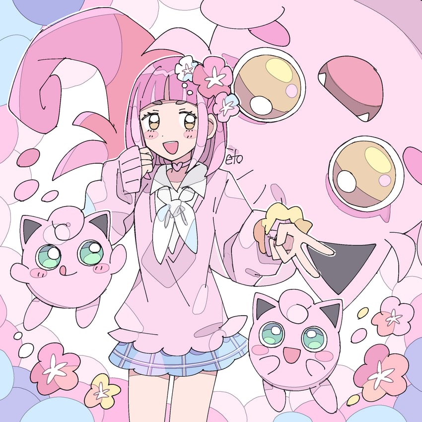 hatsune miku, jigglypuff, lacey, fairy miku, and scream tail (pokemon and 3 more) drawn by remoooon