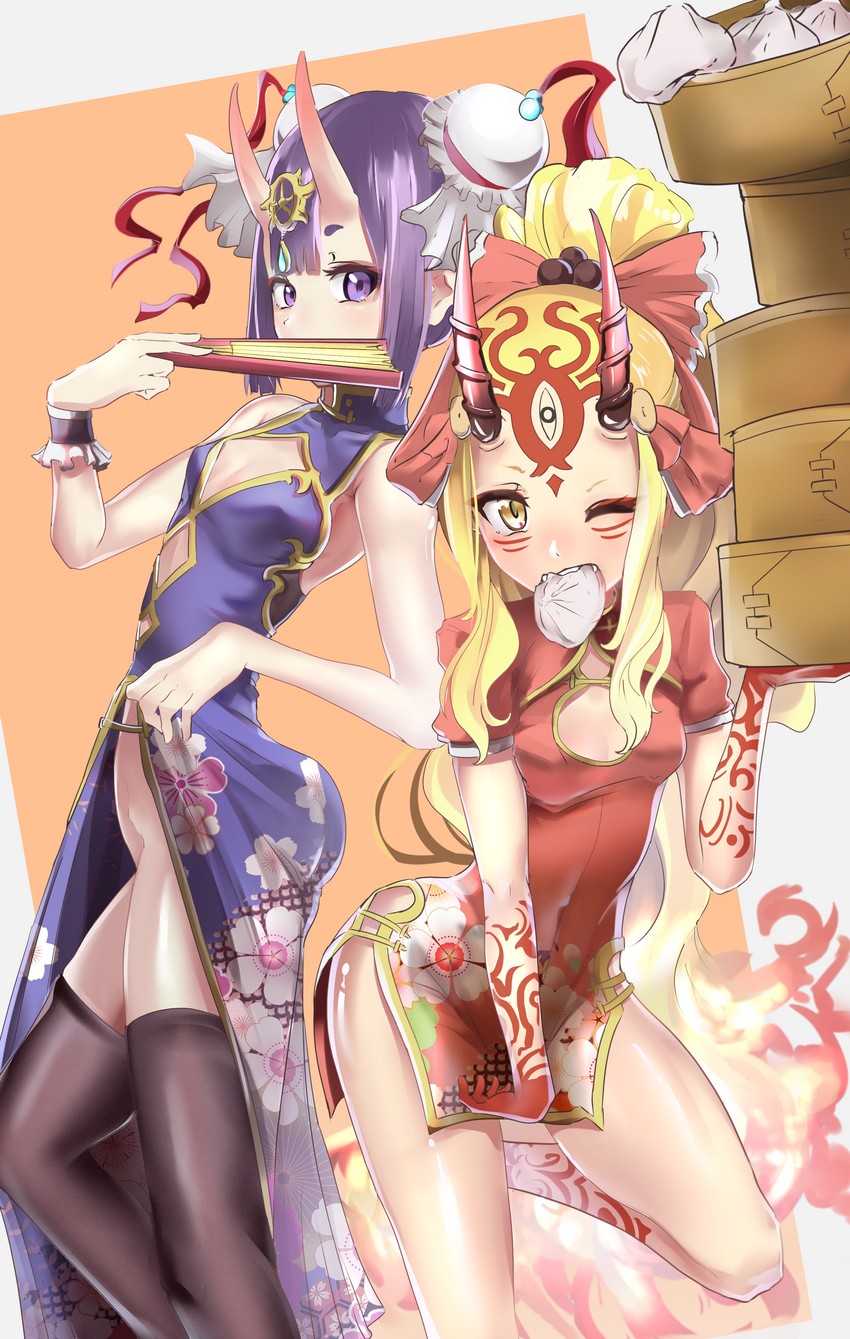 shuten douji and ibaraki douji (fate and 1 more) drawn by abyonus