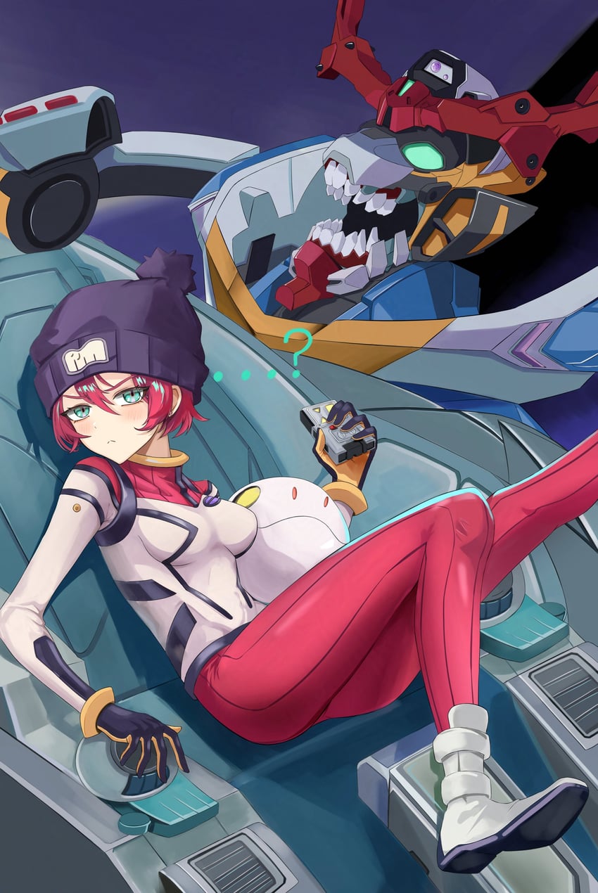amate yuzuriha, haro, and gquuuuuux (gundam and 2 more) drawn by jyn_jyn