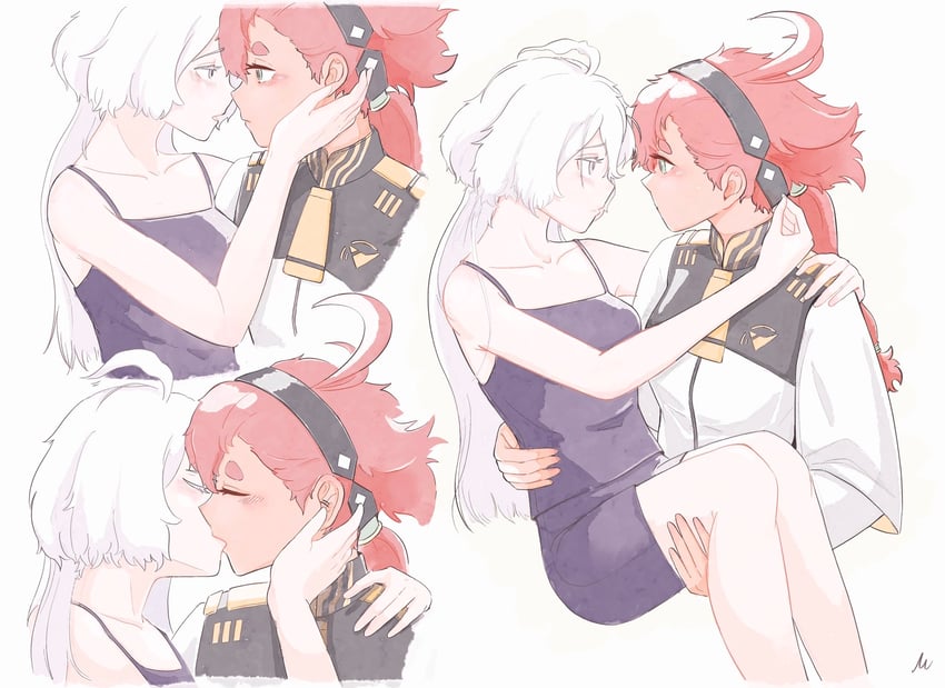 suletta mercury and miorine rembran (gundam and 1 more) drawn by mng_srmo