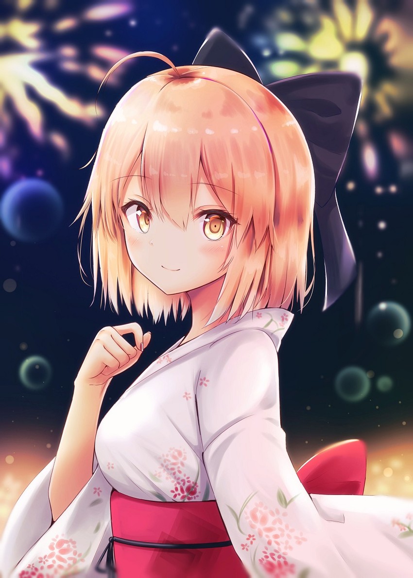 okita souji (fate and 2 more) drawn by renka_(cloudsaikou)