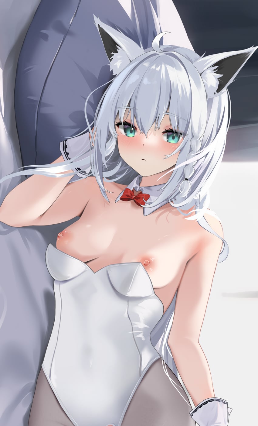 shirakami fubuki (hololive) drawn by miaohik