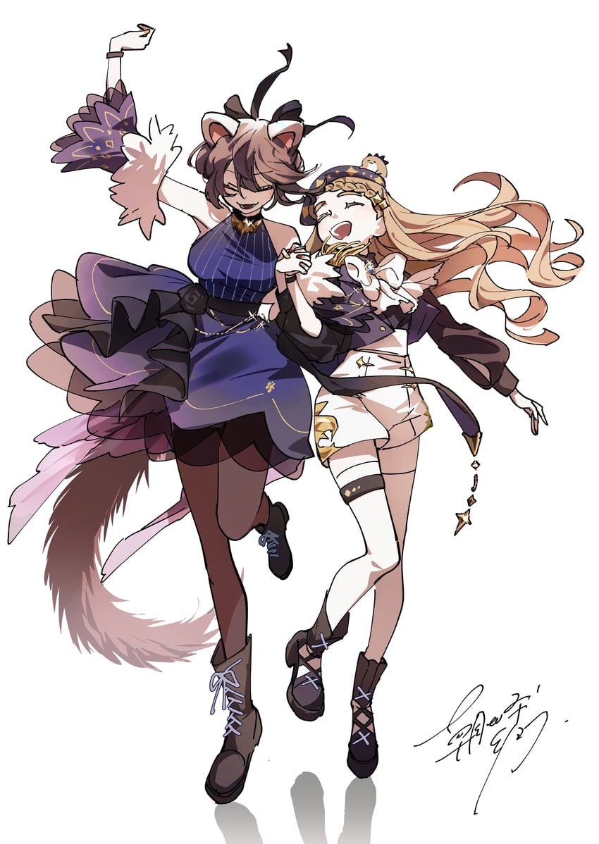 inui toko, machita chima, and gonzalez (nijisanji) drawn by asahina_sho