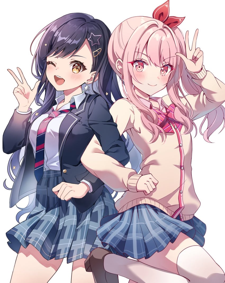 akiyama mizuki and shiraishi an (project sekai) drawn by gin_(gin937)