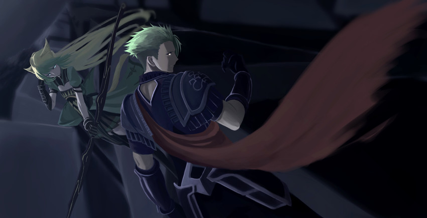 atalanta and achilles (fate and 1 more) drawn by mukade_(siieregannsu)