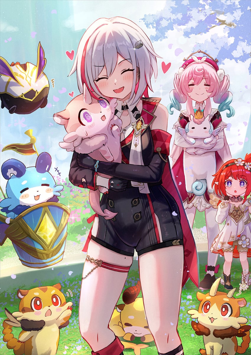 topaz, hyacine, trotter, numby, and tribbie (honkai and 1 more) drawn by isome