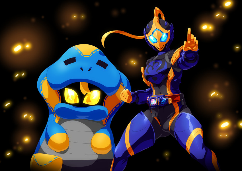 kamen rider jeanne and lovekov (kamen rider and 1 more) drawn by otokamu