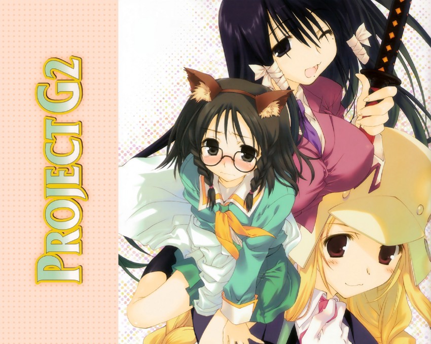 ogiue chika, ohno kanako, kasukabe saki, ritsuko kubel kettenkrad, kamishakujii renko, and 1 more (genshiken and 1 more) drawn by mitsumi_misato