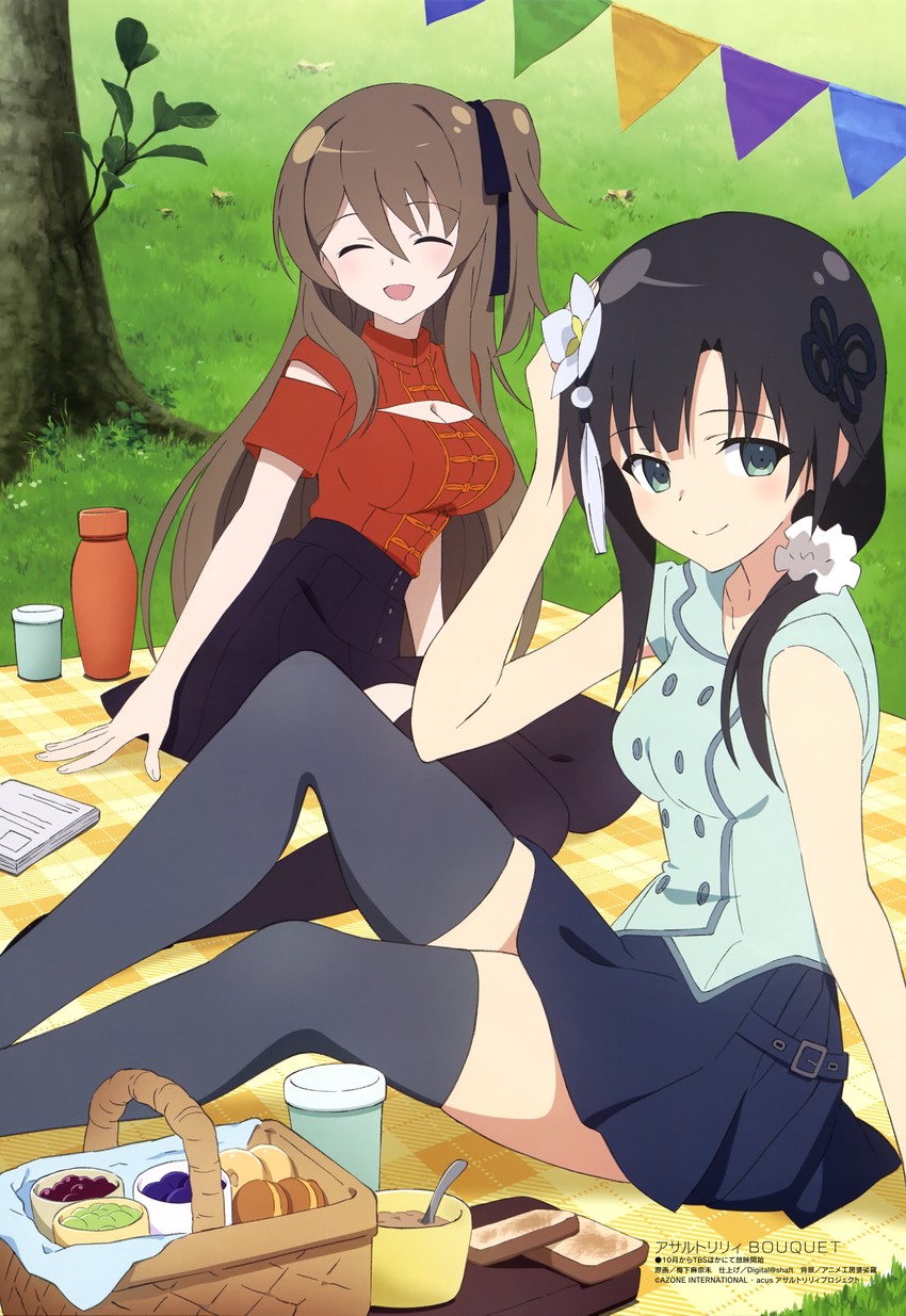 kuo shenlin and wang yujia (assault lily and 1 more) drawn by umeshita_manami
