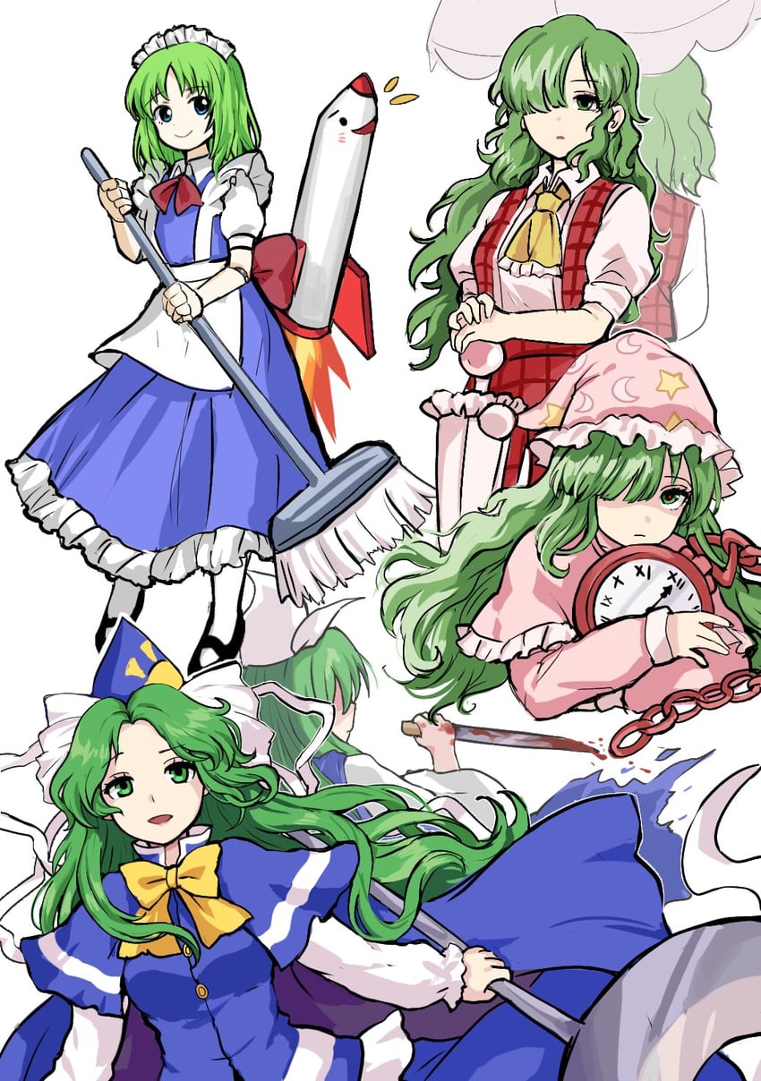 kazami yuuka, mima, mimi-chan, and ruukoto (touhou and 2 more) drawn by himuhino