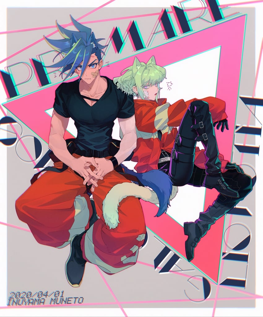 lio fotia and galo thymos (promare) drawn by inuyama_(inuhill)