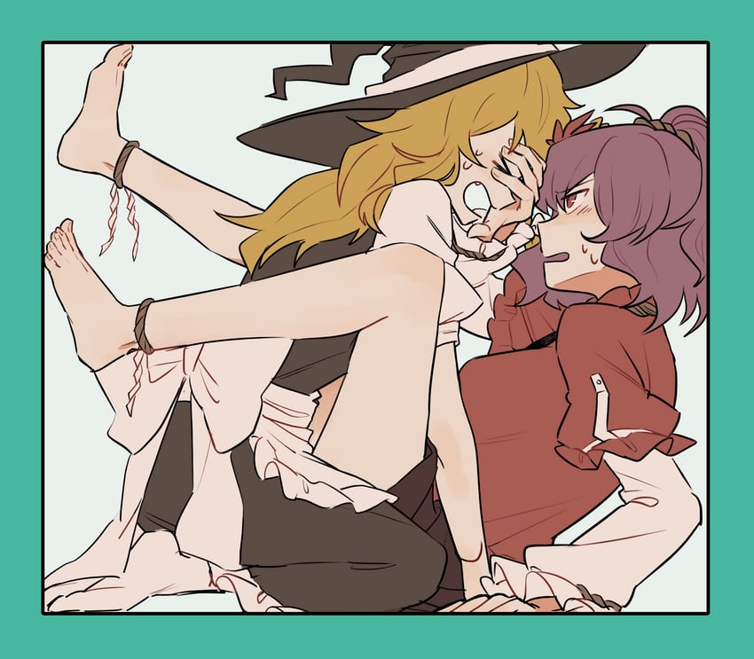 kirisame marisa and yasaka kanako (touhou) drawn by keiko_(emoticon)