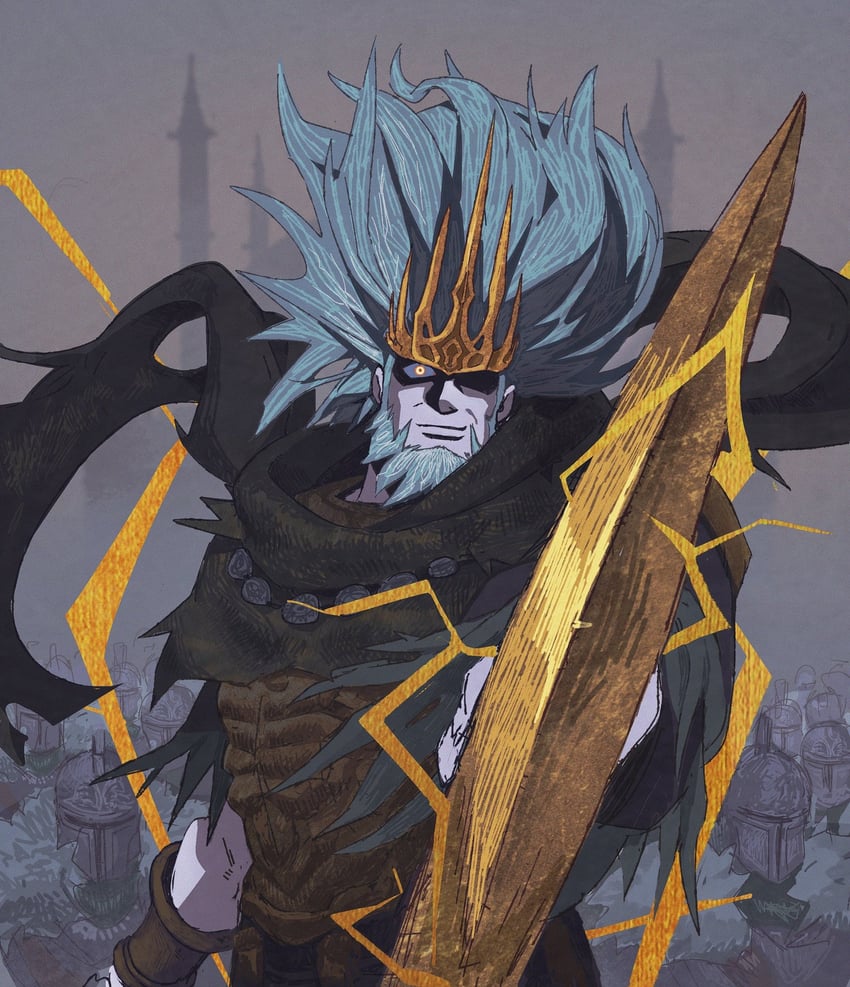 nameless king (dark souls and 1 more) drawn by aisendraw