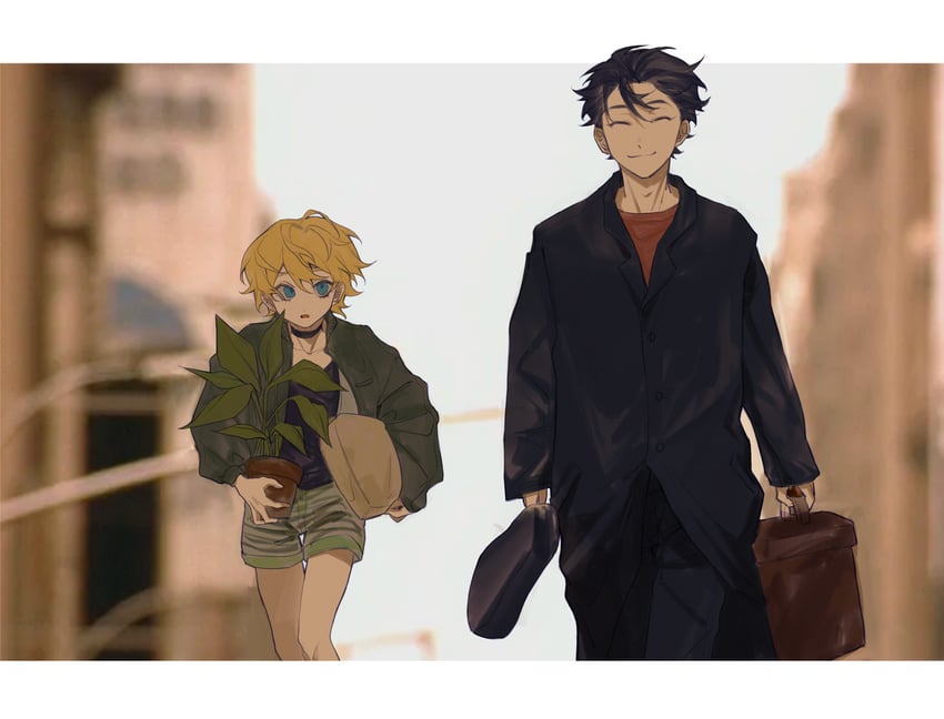 hanazawa teruki and shimazaki ryo (mob psycho 100) drawn by dianbo635