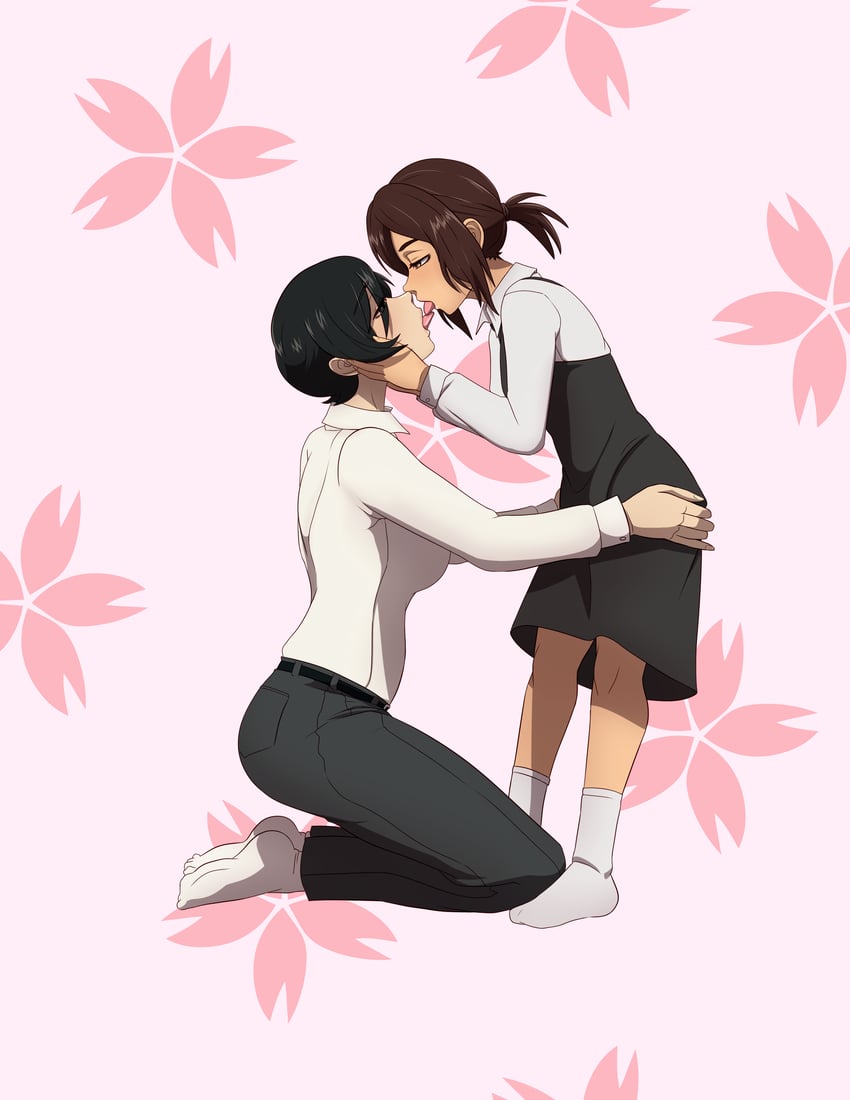mikasa ackerman and gabi braun (shingeki no kyojin) drawn by m-a-v-e-r-i-c-k