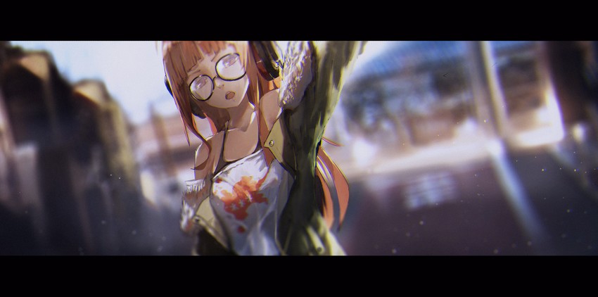 sakura futaba (persona and 1 more) drawn by novelance
