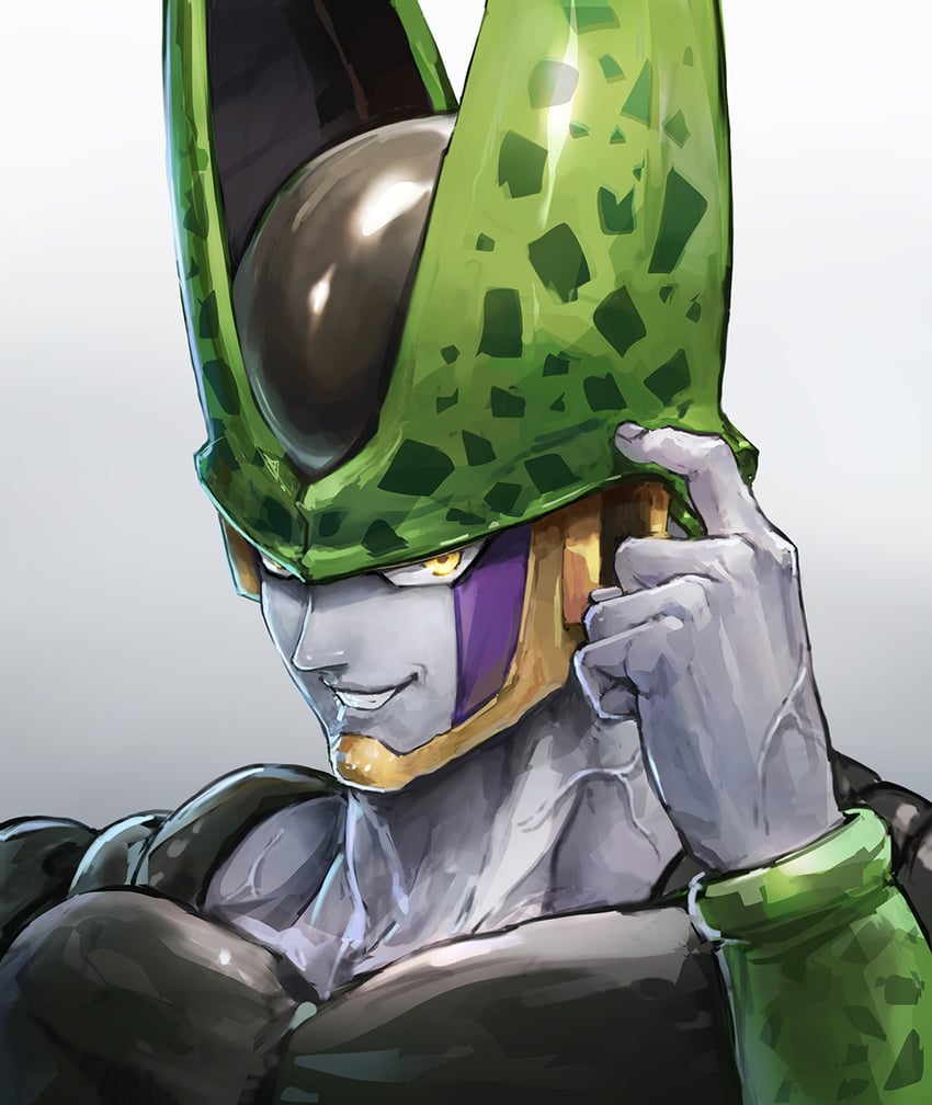 cell and perfect cell (dragon ball and 1 more) drawn by sterben