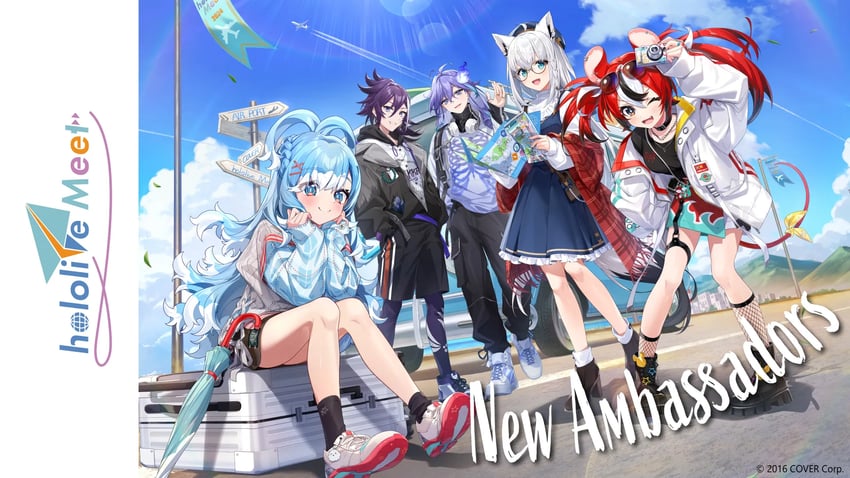shirakami fubuki, hakos baelz, kobo kanaeru, banzoin hakka, and minase rio (hololive and 4 more) drawn by amagai_tarou and pisuke_wan