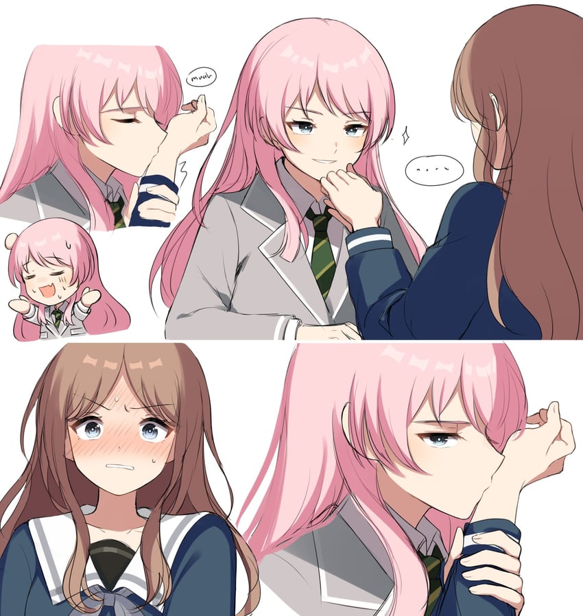 chihaya anon and nagasaki soyo (bang dream! and 1 more) drawn by hiruver