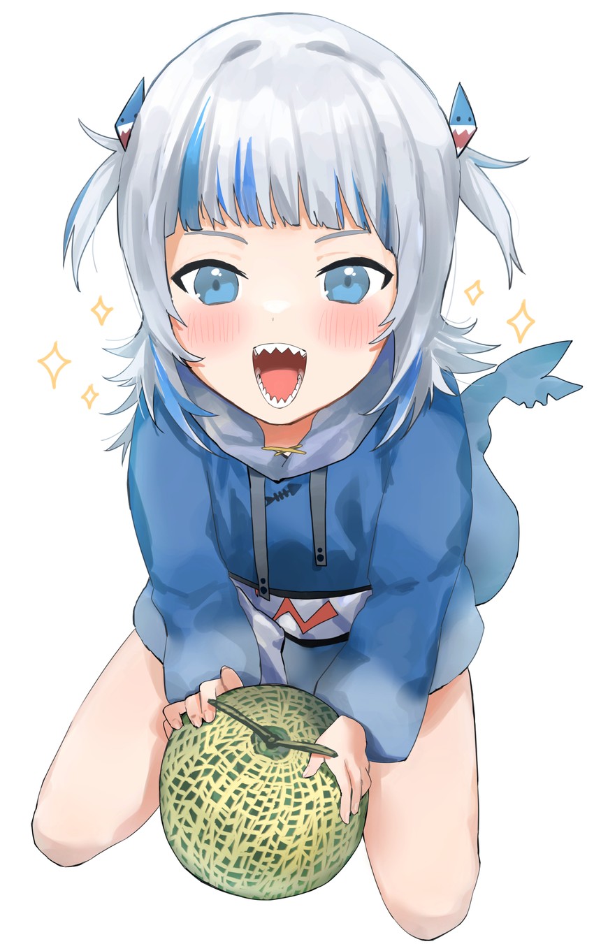 gawr gura (hololive and 1 more) drawn by crow_monet