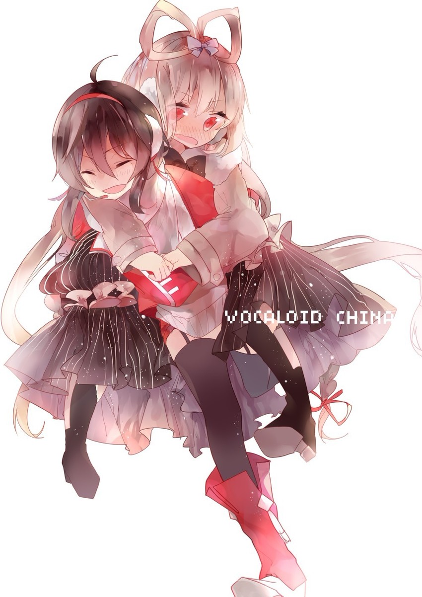 luo tianyi and yuezheng ling (vocaloid and 1 more) drawn by fongjlf