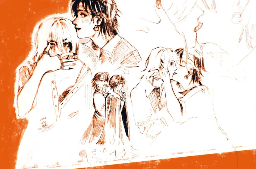 kurapika and chrollo lucilfer (hunter x hunter) drawn by kyropatpat