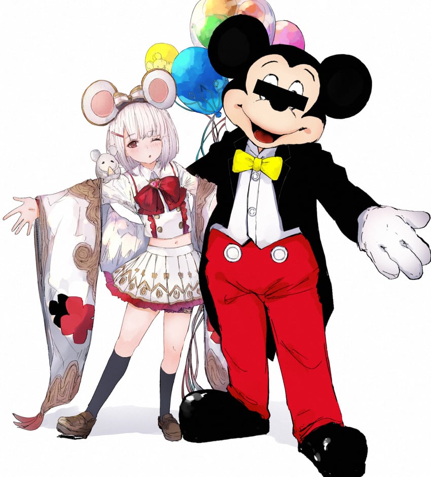 vikala and mickey mouse (granblue fantasy and 1 more) drawn by kafuu_kaya